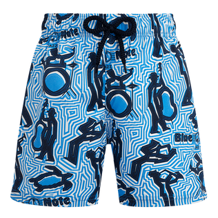 Boys Stretch Swim Shorts- Vilebrequin x Blue Note Earthenware 正面图