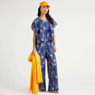 Top donna in cotone e seta Midnight dettagli vista 1