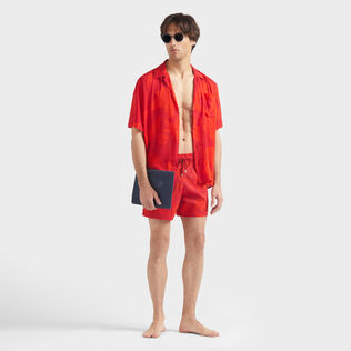 Camisa de bolos de viscosa con estampado Flower Power para hombre Lipstick detalles vista 1