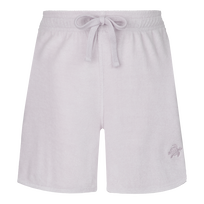 Women Terry Shorts Solid Hydrangea front view