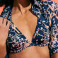 Top de bikini con aros y estampado Sweet Blossom para mujer Azul marino detalles vista 1