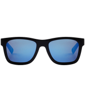 Gafas de sol de color liso unisex Azul marino vista frontal desgastada