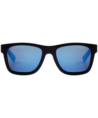 Gafas de sol de color liso unisex Azul marino vista frontal desgastada