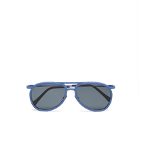 Gafas de sol de madera de color liso unisex de VBQ x Shelter Storm vista frontal