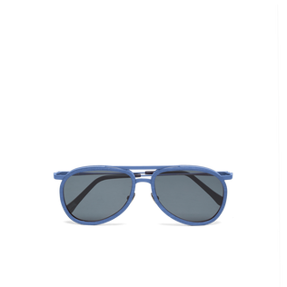 Unisex Wood Sunglasses Solid - VBQ x Shelter Storm front view