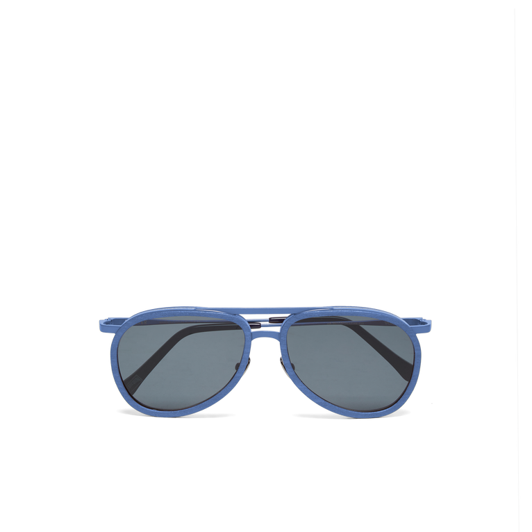 Solid Unisex-sonnenbrille Mit Holz - Vbq X Shelter - Vol2nuit - Blau
