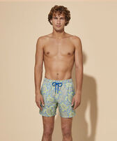 Men Swim Shorts Ultra-light and Packable Tortues Hypnotiques Thalassa front worn view
