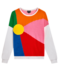 女士彩虹色毛巾布运动衫 - Vilebrequin x JCC+ 合作款- 限量版 Multicolor 正面图