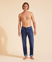 Jean coupe droite 5 poches homme Vendôme Turtles Med denim w2 vue portée de face