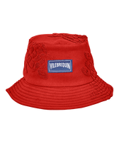 Unisex Terry Bucket Hat Poppy red front view