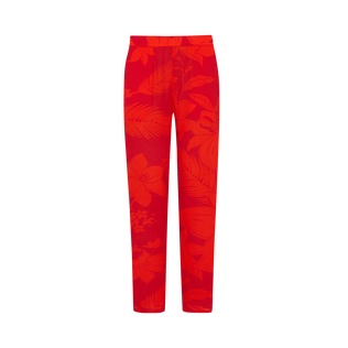 Pantalones de viscosa con estampado Flower Power para mujer Lipstick vista frontal