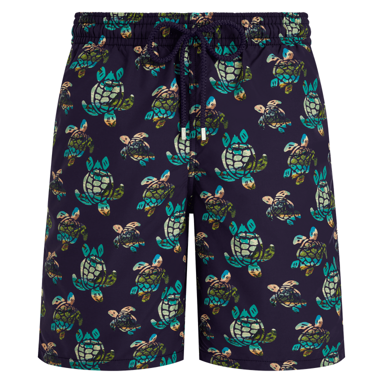 Vilebrequin Landscapes Turtles-print Swim Shorts In Blue