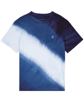 Camiseta de algodón orgánico con estampado Tie &amp; Dye para hombre Earthenware vista frontal