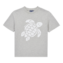 Boys T-Shirt Turtle Heather grey front view