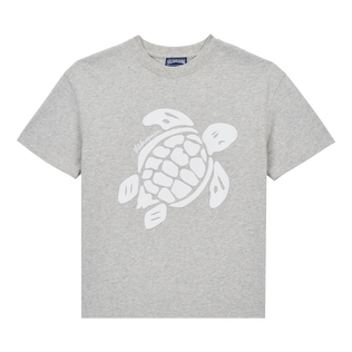 Camiseta con estampado Turtle para niño Gris jaspeado vista frontal