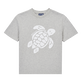 T-shirt en coton garçon Turtle Gris chine vue de face