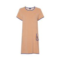 Women Terry Dress VBQ Line Blush front view