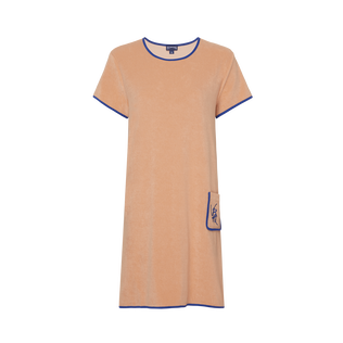 Women Terry Dress VBQ Line Blush front view