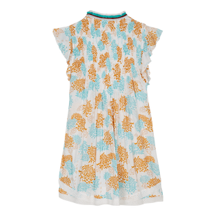 Vestido corto con estampado Iridescent Flowers of Joy para mujer - Vilebrequin x Poupette St Barth Terracotta vista trasera