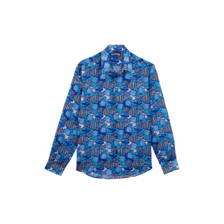 Men Ramie Shirt Fishy Vibes Marrakech front view