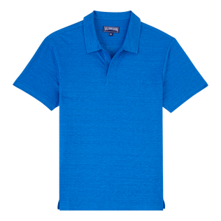男士纯色亚麻运动 Polo 衫 Palace 正面图