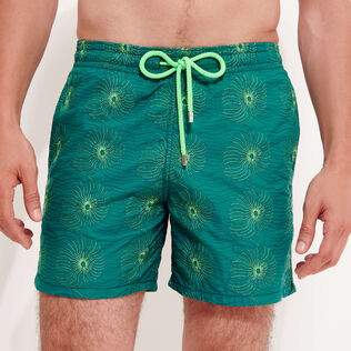 Bañador bordado con estampado Hypno Shell para hombre de edición limitada Linden detalles vista 2