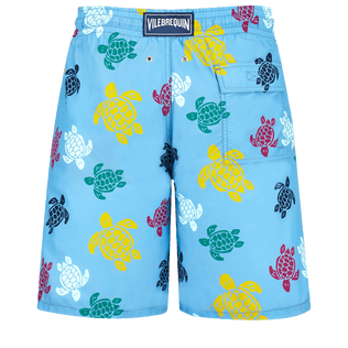 Men Long Swim Trunks Ronde des Tortues Multicolores