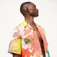 Camisa de bolos de lino con estampado Gra para hombre - Vilebrequin x John M Armleder Multicolores detalles vista 2