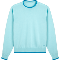 Men Merino Wool Cashmere Silk Crewneck Sweater Thalassa front view