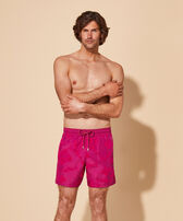 Men Swim Shorts Ultra-light and Packable Vatel Crimson purple front worn view