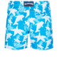 Ultraleichte und verstaubare Clouds Badeshorts für Herren Hawaii blue Rückansicht