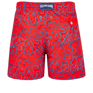 Men Swim Trunks Embroidered Raiatea - Limited Edition Poppy red back view