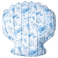 Pouf XL galleggiante con motivo Medusa and Shells  - VBQ x MX Home Bianco vista frontale