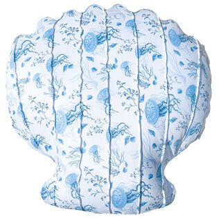 Pouf XL galleggiante con motivo Medusa and Shells  - VBQ x MX Home Bianco vista frontale