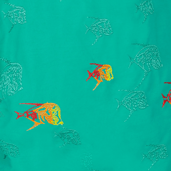 男士 Piranhas 刺绣游泳短裤 - 限量版 Tropezian green 打印