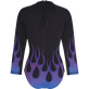 Costume intero donna rash guard a maniche lunghe Hot Rod 360° - Vilebrequin x Sylvie Fleury Nero vista posteriore
