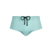 Men Swim brief Solid Blue note front view