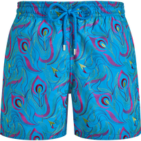 Men Swimwear Embroidered Camo Flowers - Limited Edition Hawaii blue 正面图