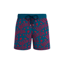 Pantaloncini mare uomo Ronde des Tortues Logo Peacock vista frontale