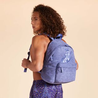 Unisex Terry Backpack Storm front worn view