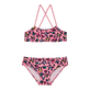 Bañador de dos piezas con estampado Turtles Leopard para niña Caramelo vista frontal