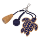 Turtle Cork Keyring Azul marino vista frontal