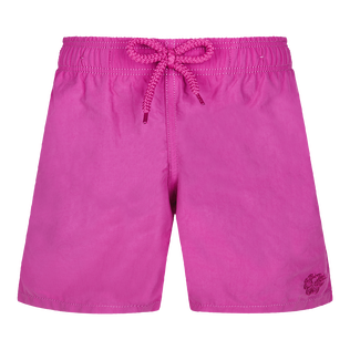 Boys Swim Shorts Water-reactive Poulpes Crimson purple front view