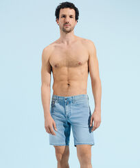 Sud Bermudashorts für Herren Light denim w3 Vorderseite getragene Ansicht