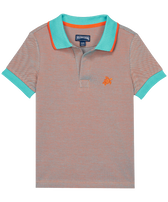 男童纯色变色棉质珠地 Polo 衫 Guava 正面图