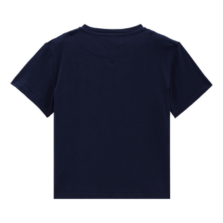 Boys Cotton T-Shirt Hypno Shell Navy back view