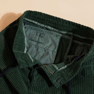 Men Large Lines Corduroy Jogger Pants Vintage Pine details view 2