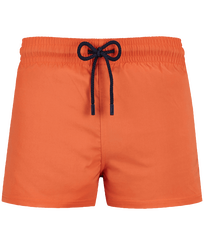 Men Swim Trunks Short and Fitted Stretch Solid Tomette front view