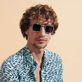White Tulipwood Women and Men Sunglasses - VBQ x Shelter Foam front worn view