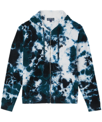 Sudadera con estampado Rough Ocean Tie &amp; Dye para hombre Emerald vista frontal